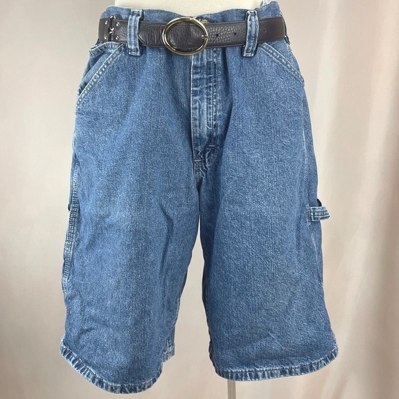 Vintage LEE DUNGAREES‎ Y2K Jorts Mens (38 L) Baggy Wide Denim Shorts Cotton - Picture 1 of 7